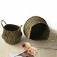 Sea grass Belly Basket Storage Plant Pot Foldable Laundry Nursery Room Decor