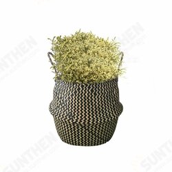 Sea grass Belly Basket Storage Plant Pot Foldable Laundry Nursery Room Decor Sea grass Belly Basket Storage Plant Pot Foldable Laundry Nursery Room Decor