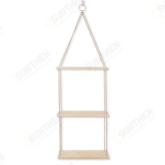 Single/Double/Three Layer Wall Storage Rack Flower Stand Wall Decoration Sling Twine Shelf