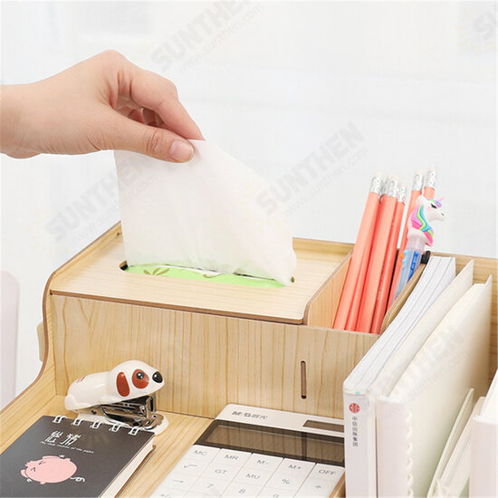 Stationery Container Desktop Drawer Organizer Desktop Storage Box Brush Container Office Pencil Holder Pen Box Tool Gift For Students Childs