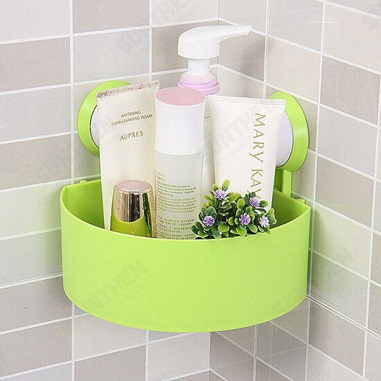 Triangular Bathroom Shelf Wall Hanging Bathroom Suction Cup Corner Rack Shelf Storage Rack