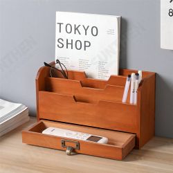 Vintage Wooden Desktop Storage Box Creative Small Bookshelf Magazines Pens Sundries Storage Rack for Home Office Vintage Wooden Desktop Storage Box Creative Small Bookshelf Magazines Pens Sundries Storage Rack for Home Office