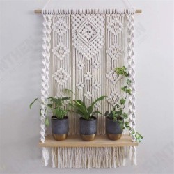 Wall Hanging Rack Macrame Knitted Rope Woven Tassel Wall Hanging Handmade Tapestry Display Stand Home Office Decor Wall Hanging Rack Macrame Knitted Rope Woven Tassel Wall Hanging Handmade Tapestry Display Stand Home Office Decor