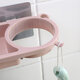 Wall Mounted Hair Dryer Rack Holder Bathroom Multi-function Storage Rack No Drilling Plastic Bracket with Two Hooks