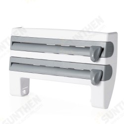 Wall-Mounted Refrigerator Cling Film Storage Rack Wrap Cutter Wall Hanging Towel Paper Holder Home Kitchen Wall-Mounted Refrigerator Cling Film Storage Rack Wrap Cutter Wall Hanging Towel Paper Holder Home Kitchen