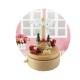 Wooden Christmas Music Box Crafts Christmas Tree Snowflake Gifts Cartoon Desktop Decoration 16cm*11cm