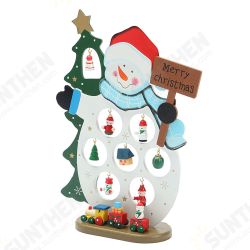 Wooden Christmas Snowman Ornament Christmas Decoration Pendant Desktop Decoration Gift for Children Home Office Wooden Christmas Snowman Ornament Christmas Decoration Pendant Desktop Decoration Gift for Children Home Office