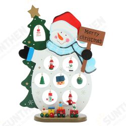 Wooden Christmas Snowman Ornament Christmas Decoration Pendant Desktop Decoration Gift for Children Home Office Wooden Christmas Snowman Ornament Christmas Decoration Pendant Desktop Decoration Gift for Children Home Office