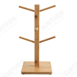 Wooden Cup Holder Teacup Mug Drain Rack Stand 6 Cups Drain Cup Hanging Stand Coffee Cup Display Stand Wooden Cup Holder Teacup Mug Drain Rack Stand 6 Cups Drain Cup Hanging Stand Coffee Cup Display Stand