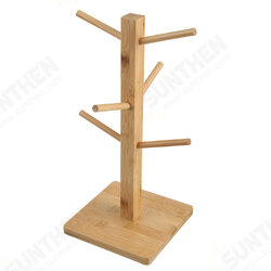 Wooden Cup Holder Teacup Mug Drain Rack Stand 6 Cups Drain Cup Hanging Stand Coffee Cup Display Stand Wooden Cup Holder Teacup Mug Drain Rack Stand 6 Cups Drain Cup Hanging Stand Coffee Cup Display Stand