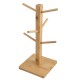 Wooden Cup Holder Teacup Mug Drain Rack Stand 6 Cups Drain Cup Hanging Stand Coffee Cup Display Stand