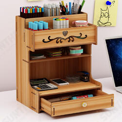 Wooden Desk Organizer Multi-Functional DIY Pen Holder Box Cell Phone Holder Desktop Stationary Home Office Supplies Storage Rack with Drawer Wooden Desk Organizer Multi-Functional DIY Pen Holder Box Cell Phone Holder Desktop Stationary Home Office Supplies Storage Rack with Drawer