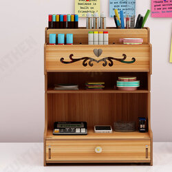 Wooden Desk Organizer Multi-Functional DIY Pen Holder Box Cell Phone Holder Desktop Stationary Home Office Supplies Storage Rack with Drawer Wooden Desk Organizer Multi-Functional DIY Pen Holder Box Cell Phone Holder Desktop Stationary Home Office Supplies Storage Rack with Drawer