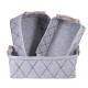Wooden Handle Felt Receiving Basket Simple Sorting Storage Bags Cosmetic Fabric Storage Basket Desktop Storage Supplies