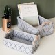 Wooden Handle Felt Receiving Basket Simple Sorting Storage Bags Cosmetic Fabric Storage Basket Desktop Storage Supplies