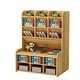 Wooden Pencil Pen Storage Box Tilting Desktop Stationary Holder Organizer Home Office Supplies Storage Rack