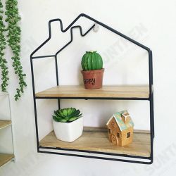 Wooden Wall Mounted Shelf Chimney House Hanging Storage Shelf Floating Rack Book Holder Bookshelf Home Office Decor Wooden Wall Mounted Shelf Chimney House Hanging Storage Shelf Floating Rack Book Holder Bookshelf Home Office Decor