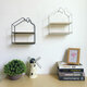 Wooden Wall Mounted Shelf Chimney House Hanging Storage Shelf Floating Rack Book Holder Bookshelf Home Office Decor