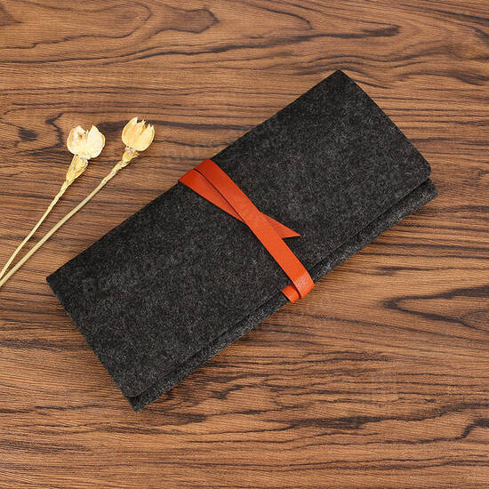 Wool Felt Pencil Pen Case Multifunction Cosmetic Makeup Bag Large Capacity Pouch Purse Storage Bag