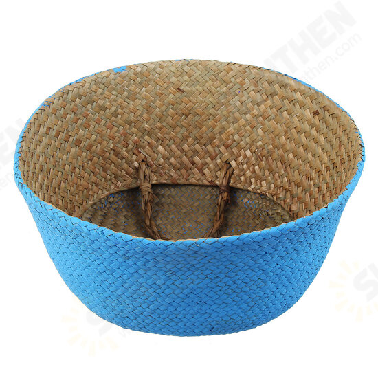 Woven Flower Basket Foldable Bamboo Storage Toy Dirty Clothes Basket Home House Supplies