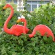 1 Pair Red Lawn Flamingo Figurine Plastic Party Grassland Garden Ornaments Decor