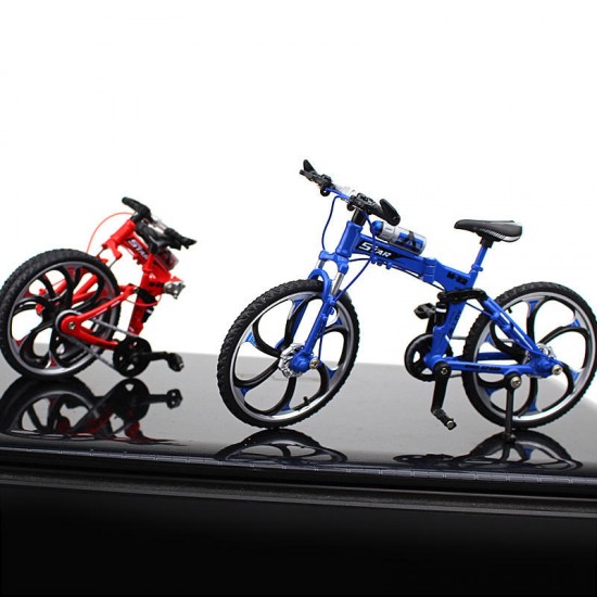 1:10 Mini Bike Model Openable Folding Mountain Bicycle Bend Racing Alloy Model Toys