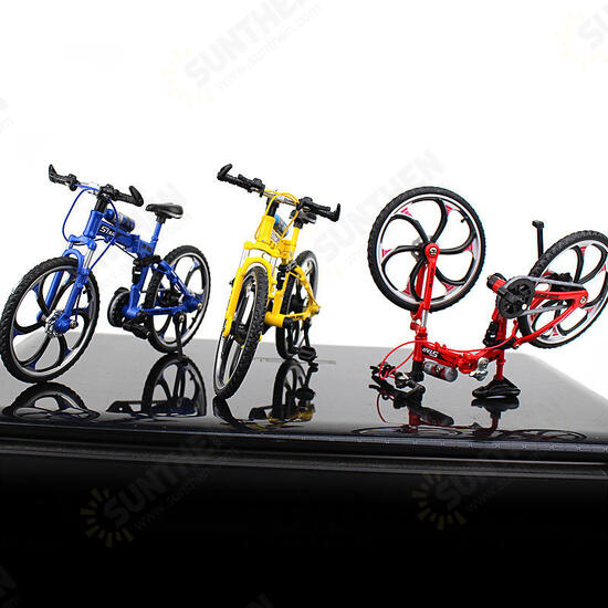 1:10 Mini Bike Model Openable Folding Mountain Bicycle Bend Racing Alloy Model Toys