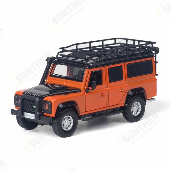 1:32 Alloy Land Rovers Defenders Rear Wheel Pull Back Diecast Car Model Toy with Sound Light for Gift Collection