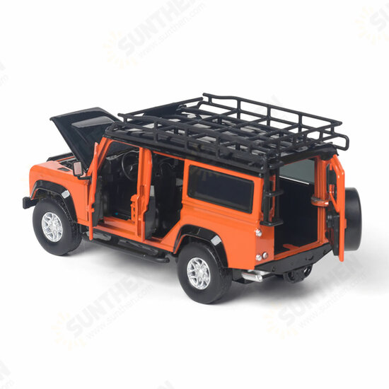 1:32 Alloy Land Rovers Defenders Rear Wheel Pull Back Diecast Car Model Toy with Sound Light for Gift Collection