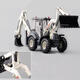 1:50 Alloy ABS Diecast Excavator 4 Wheel Loader Two Way Forklift Bulldozer Backhoe Loader Model Truck Toys Gifts Collection