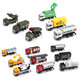 1:64 3Pcs Multi-style Alloy Diecast Pull Back Moveable Car Model Toy for Kids Beach Garden Backyard Play Gift