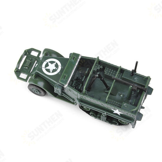 1:72 M3 DIY Assembly 4D Half Track Armored Diecast Vehicle Model for Kids Gift