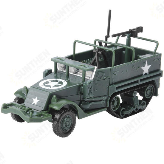 1:72 M3 DIY Assembly 4D Half Track Armored Diecast Vehicle Model for Kids Gift