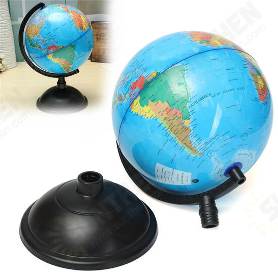 20cm Blue Ocean World Globe Map With Swivel Stand Geography Educational Toy Gift