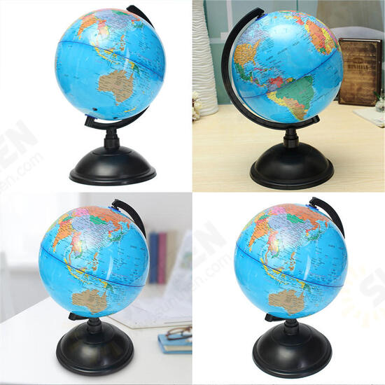 20cm Blue Ocean World Globe Map With Swivel Stand Geography Educational Toy Gift