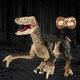 2.4G 5CH RC Raptors Velociraptor Dinosaur Electric Walking Simulation Animal Remote Control Jurassic Dinobot Model with Sound and Lights Toy for Kids Gift