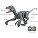 2.4G 5CH RC Raptors Velociraptor Dinosaur Electric Walking Simulation Animal Remote Control Jurassic Dinobot Model with Sound and Lights Toy for Kids Gift