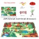 28/33/34/63/65Pcs Multi-style Diecast Dinosaurs Model Play Set Educational Toy with Play Mat for Kids Christmas Birthday Party Gift