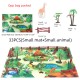 28/33/34/63/65Pcs Multi-style Diecast Dinosaurs Model Play Set Educational Toy with Play Mat for Kids Christmas Birthday Party Gift