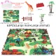 28/33/34/63/65Pcs Multi-style Diecast Dinosaurs Model Play Set Educational Toy with Play Mat for Kids Christmas Birthday Party Gift