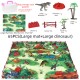 28/33/34/63/65Pcs Multi-style Diecast Dinosaurs Model Play Set Educational Toy with Play Mat for Kids Christmas Birthday Party Gift