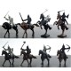 28PCS Soldier Knight Horse Figures & Accessories Diecast Model For Kids Christmas Gift Toys