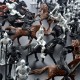 28PCS Soldier Knight Horse Figures & Accessories Diecast Model For Kids Christmas Gift Toys