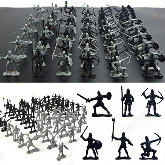 28PCS Soldier Knight Horse Figures & Accessories Diecast Model For Kids Christmas Gift Toys