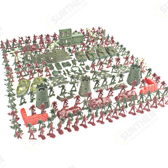 290PCS 4cm Military Model Toys Simulated Army Base for Children Toys