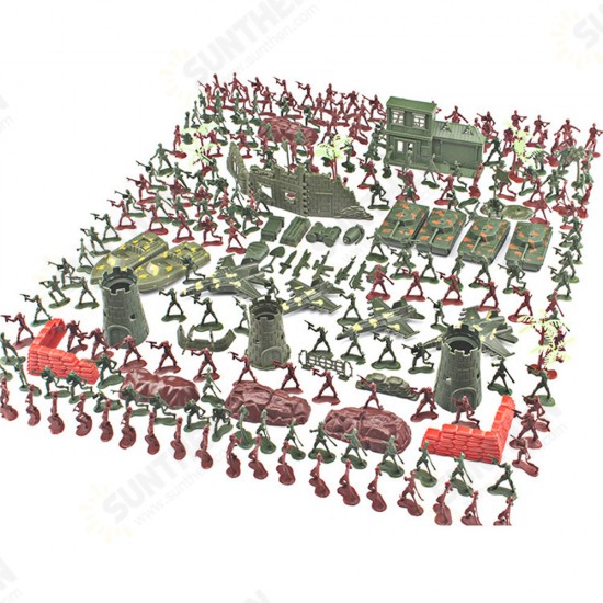 290PCS 4cm Military Model Toys Simulated Army Base for Children Toys