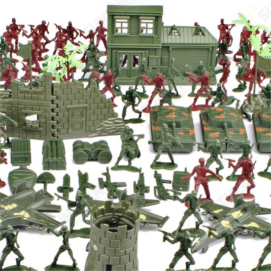 290PCS 4cm Military Model Toys Simulated Army Base for Children Toys