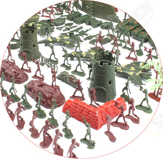 290PCS 4cm Military Model Toys Simulated Army Base for Children Toys