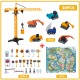 30PCS Colorful Alloy & Plastic Enginnering Vehicle Toys Set with Game Mat for Model Toys