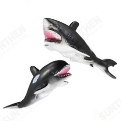 30cm White Shark Killer Whale Soft Model Toys Glue Material 30cm White Shark Killer Whale Soft Model Toys Glue Material